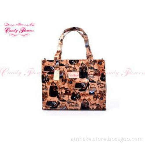 Fashion large handbags totes Printed Reusable Shopping Bags